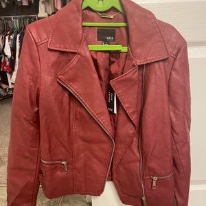 Maroon Leather Jacket